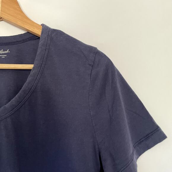 Universal Thread indigo short sleeved top v-neck women's size S cotton casual - Picture 2 of 6